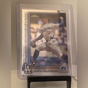JUSTIN WROBLESKI 2025 TOPPS CHROME BASEBALL ROOKIE CARD